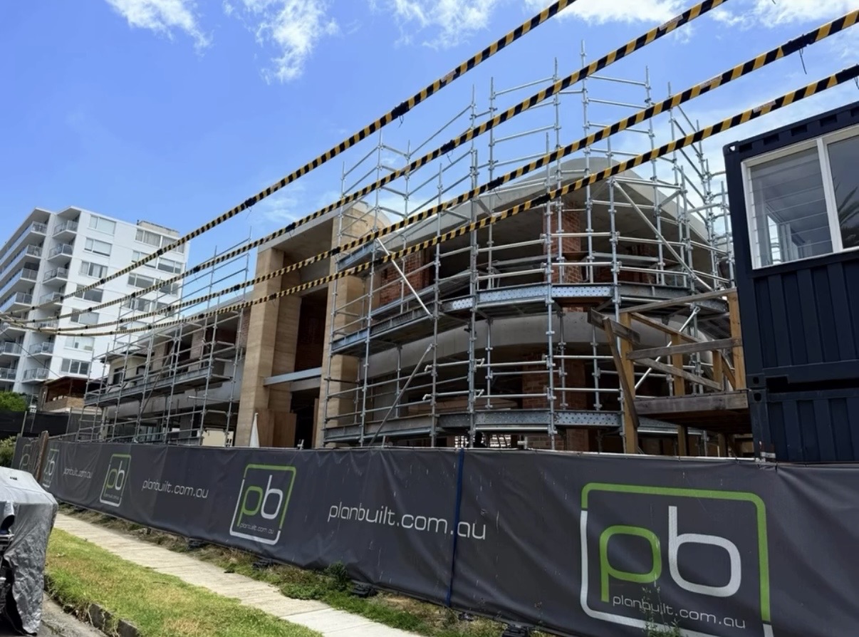 Scaffolding new residential build Freshwater Northern Beaches Sydney